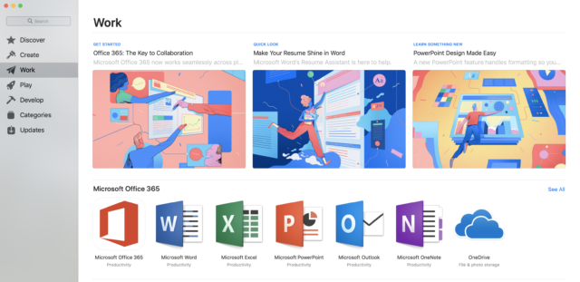 microsoft office on mac app store