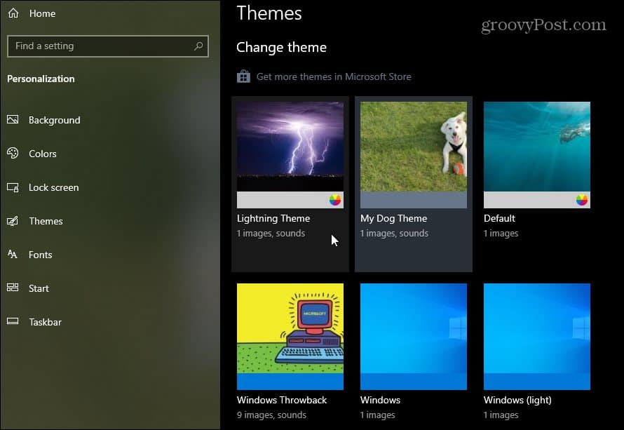 how to download window 10 themes without having a microsoft account