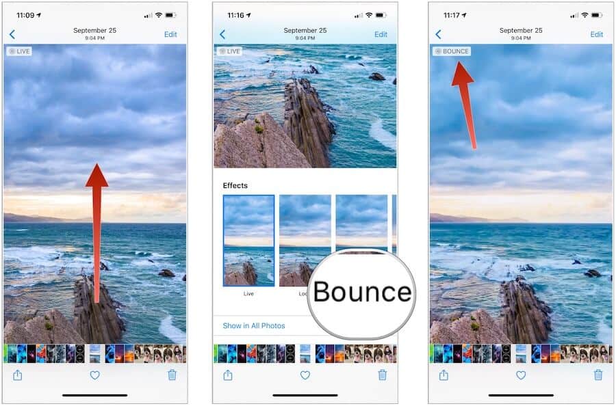 Live Photos bounce