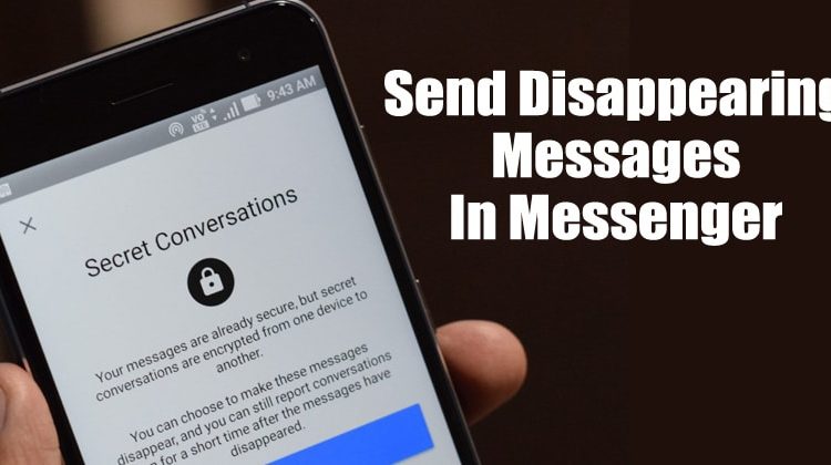 how to send a disappearing message in facebook messenger