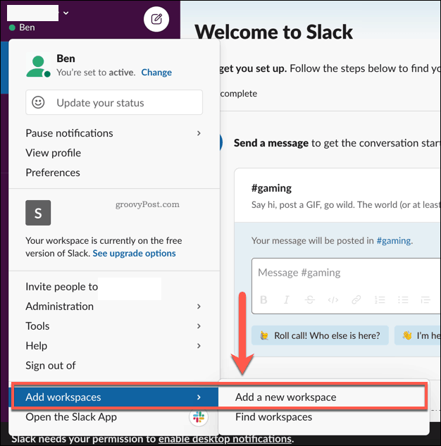 Adding multiple Slack workspaces