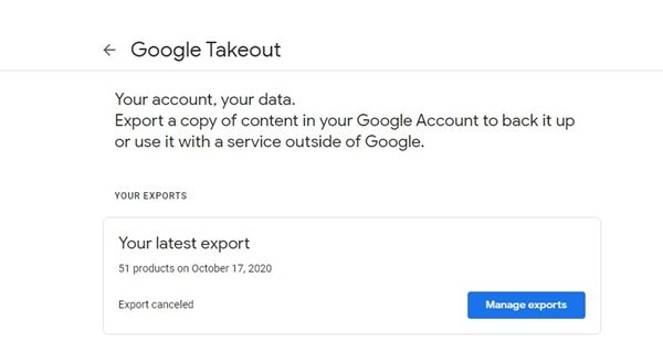 Download All Your Google Account Data With Google Takeout